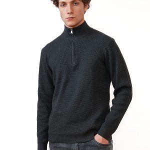 The Saint Halfzip antraciet