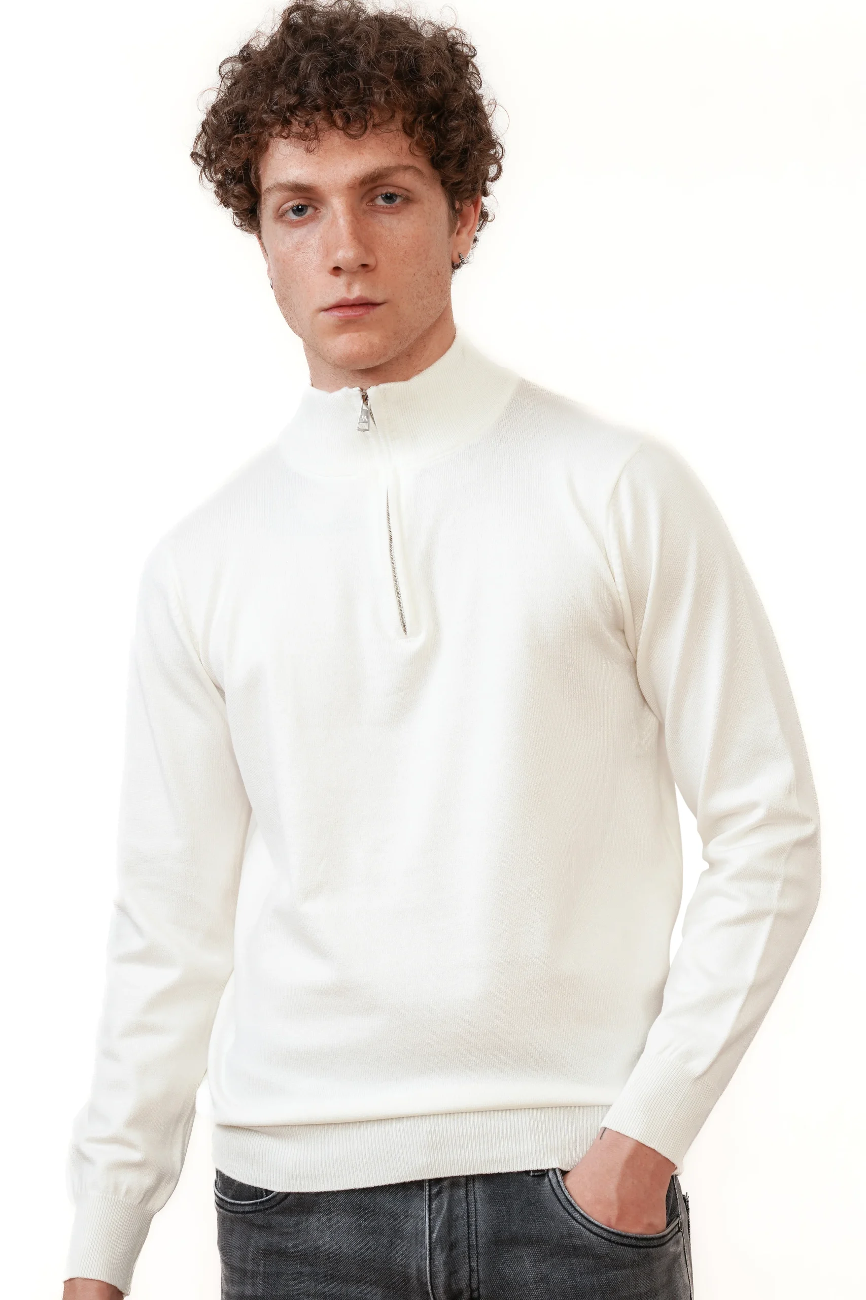 Valenci Halfzip Wit
