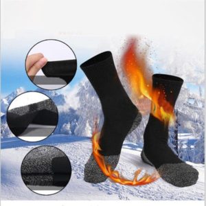 Chaussettes de ski en fils aluminisés tissés pour homme