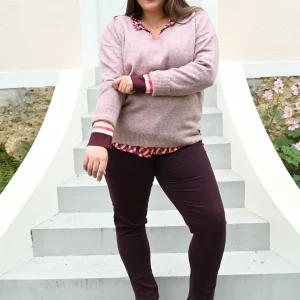 Pull doux à paillettes – esprit cocooning grande taille