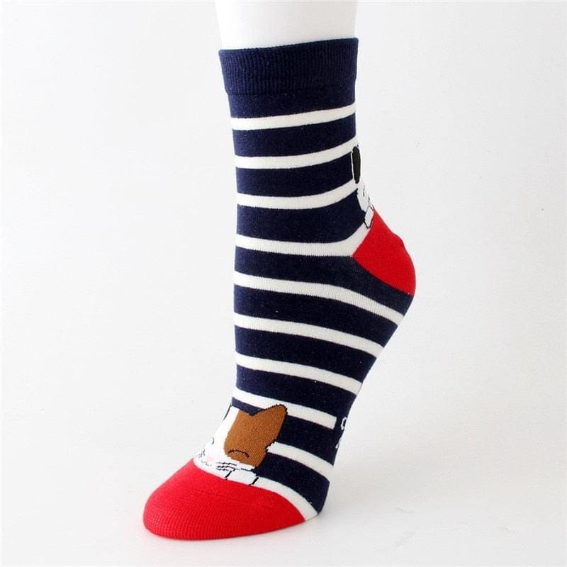 Chaussette à rayures chat – Image 2