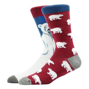 Chaussette dépareillée homme ours polaire