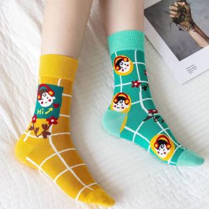 Chaussette dépareillée femme fête