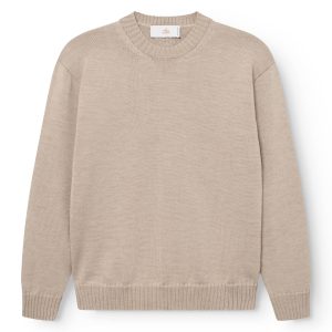 AD 199 - Pull à Col Rond en laine Beige